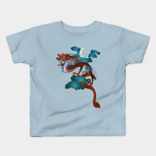 Dragon in the night sky Kids T-Shirt